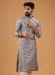 Festive Wear Grey Kurta Pajama